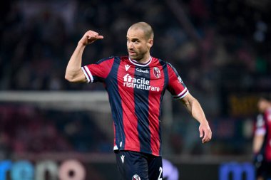 İtalya 'nın Bologna şehrindeki Renato Dall' Ara Stadyumu 'nda oynanan Bologna FC maçındaki Lorenzo De Silvestri portresi 20 Mart 2022 - Fotoğraf: Ettore Griffon