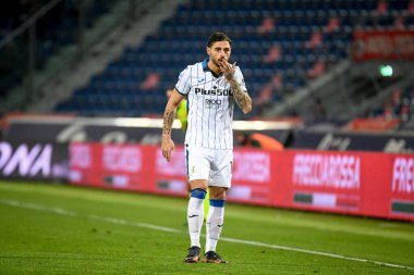Atalanta 'nın İtalya futbol takımı Serie A maçında Giuseppe Pezzella portresi Bologna FC - Atalanta BC maçı, İtalya' nın Bologna kentindeki Renato Dall 'Ara stadyumunda, 20 Mart 2022