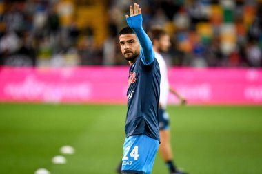 İtalya futbolu sırasında Lorenzo Insigne (Napoli) Udinese Calcio ile SSC Napoli (arşiv portreleri) maçı Udine, İtalya 'da Dacia Arena Stadyumu' nda, 20 Eylül 2021