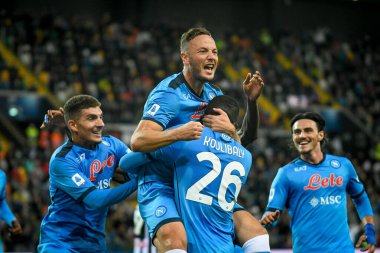 Amir Rrahmani (Napoli) İtalya futbol takımı Serie A maçında Udinese Calcio ile SSC Napoli (arşiv portreleri) Udine, İtalya 'da Dacia Arena stadyumunda, 20 Eylül 2021 - Fotoğraf: Ettore Griffon