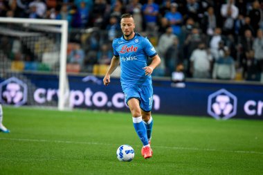 Amir Rrahmani (Napoli) İtalya futbol takımı Serie A maçında Udinese Calcio ile SSC Napoli (arşiv portreleri) Udine, İtalya 'da Dacia Arena stadyumunda, 20 Eylül 2021 - Fotoğraf: Ettore Griffon