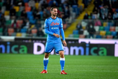 İtalya futbolu sırasındaki Fabian Ruiz (Napoli) 20 Eylül 2021 tarihinde İtalya 'nın Udine kentinde bulunan Friuli - Dacia Arena stadyumunda oynanan Udinese Calcio - SSC Napoli maçında (arşiv portreleri)