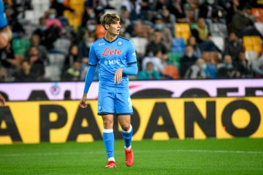 İtalya futbol takımı Serie A maçında Alessandro Zanoli (Napoli) Udinese Calcio ile SSC Napoli (arşiv portreleri) maçında Udine, İtalya 'da Dacia Arena Stadyumu' nda, 20 Eylül 2021