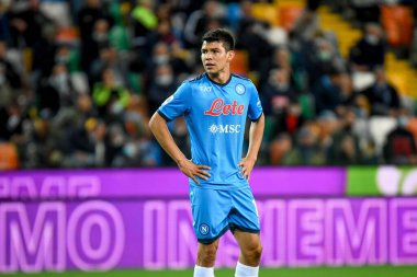 İtalya futbolu sırasında Hirving Lozano (Napoli) Udinese Calcio ile SSC Napoli (arşiv portreleri) maçında Udine, İtalya 'da Dacia Arena stadyumunda, 20 Eylül 2021 - Fotoğraf: Ettore Griffon
