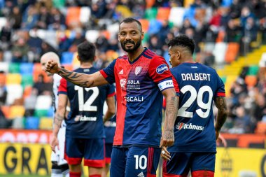 Cagliari 'den Galvao Joao Pedro, İtalya' nın Udine kentinde oynanan Udinese Calcio - Dacia Arena Stadyumu - 3 Nisan 2022 - Ettore Griffon