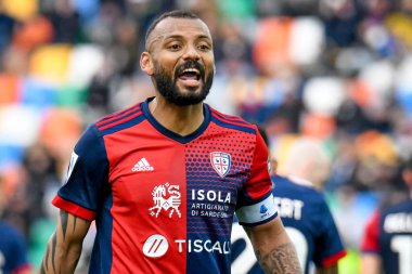 Cagliari 'den Galvao Joao Pedro, İtalya' nın Udine kentinde oynanan Udinese Calcio - Dacia Arena Stadyumu - 3 Nisan 2022 - Ettore Griffon