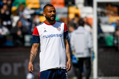 Cagliari 'nin Galvao Joao Pedro portresi İtalyan futbolu Serie A maçında Udinese Calcio ile Cagliari Calcio arasında Friuli - Dacia Arena Stadyumu, Udine, İtalya' da, 3 Nisan 2022