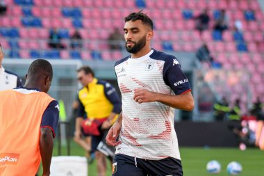 Mohamed Fares (Cenova) İtalya futbolu sırasında Bologna FC ile Cenova CFC maçı sırasında İtalya 'nın Bologna kentindeki Renato Dall' Ara stadyumunda, 21 Eylül 2021 - Fotoğraf: Ettore Griffon