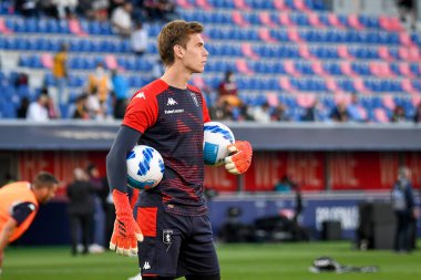 Adrian Semper (Cenova) İtalya futbolu sırasındaki portresi Serie A maçında Bologna FC, Cenova CFC 'ye karşı Renato Dall' Ara Stadyumu, 21 Eylül 2021 - Fotoğraf: Ettore Griffon
