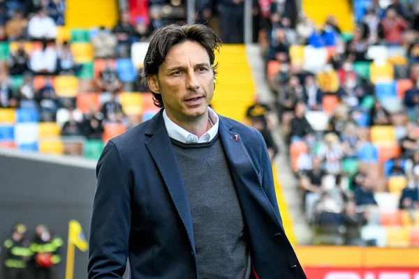 Treinador Principal Udinese Gabriele Cioffi Retrato Durante Futebol Italiano Serie — Fotografia de Stock