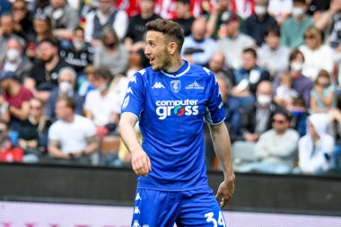 Empoli 'nin İtalya futbol takımı Serie A maçında Ardian İsmajli portresi Udinese Calcio ile Friuli - Dacia Arena Stadyumu, 16 Nisan 2022 - Fotoğraf: Ettore Griffon