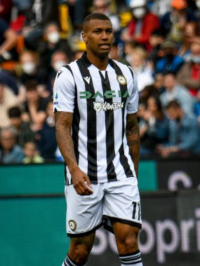 Udinese 'nin Walace Souza Silva portresi İtalyan futbolu Serie A maçında Udinese Calcio, Friuli - Dacia Arena Stadyumu, 16 Nisan 2022 - Fotoğraf: Ettore Griffon