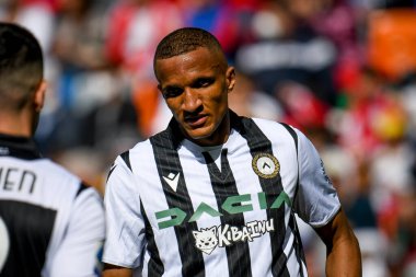 Udinese 'den Rodrigo Nascimento Becao İtalya futbol takımı Serie A maçında Udinese Calcio - Dacia Arena Stadyumu, Udine, İtalya - 16 Nisan 2022