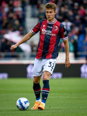 Bologna's Mattias Svanberg portrait in action  during  italian soccer Serie A match Bologna FC vs Udinese Calcio at the Renato Dall'Ara stadium in Bologna, Italy, April 24, 2022 - Credit: Ettore Griffon