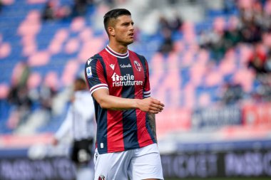 Bologna 'nın Kevin Bonifazi portresi İtalya' nın Bologna şehrindeki Renato Dall 'Ara Stadyumu' nda oynanan Bologna FC maçında çekildi.