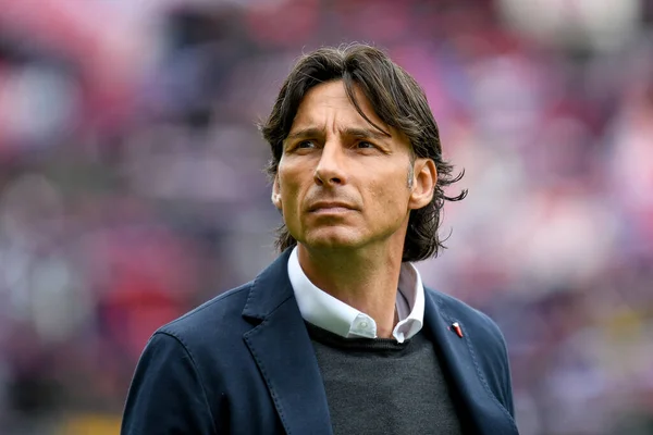 Treinador Principal Udinese Gabriele Cioffi Durante Partida Série Futebol Italiano — Fotografia de Stock