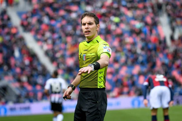 Referee Match Alberto Santoro Italian Soccer Serie Match Bologna Udinese — Fotografia de Stock