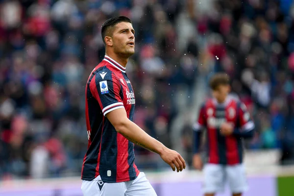 Bologna 'nın Kevin Bonifazi portresi İtalya' nın Bologna şehrindeki Renato Dall 'Ara Stadyumu' nda oynanan Bologna FC maçında çekildi.
