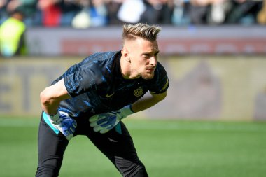 İtalya futbol takımı Serie A maçında Inter 'in Ionut Andrei Radu portresi Udinese Calcio vs Inter - FC Internazionale at the Friuli - Dacia Arena stadyumu, Udine, İtalya, 1 Mayıs 2022 - Fotoğraf: Ettore Griffon