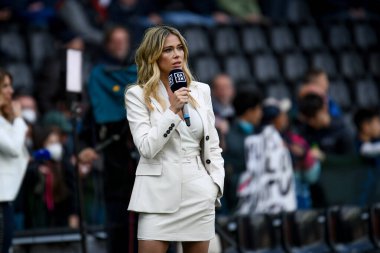 Diletta Leotta, journalist and tv presenter of DAZN Italia  during  italian soccer Serie A match Udinese Calcio vs Inter - FC Internazionale at the Friuli - Dacia Arena stadium in Udine, Italy, May 01, 2022 - Credit: Ettore Griffon