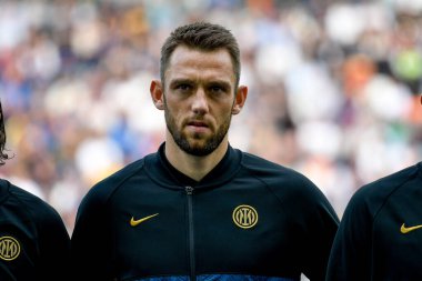 İtalya futbol takımı Serie A maçında Inter 'in Stefan de Vrij portresi Udinese Calcio vs Inter - FC Internazionale at the Friuli - Dacia Arena stadyumu, Udine, İtalya - Fotoğraf: Ettore Griffon