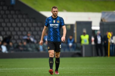 İtalya futbol takımı Serie A maçında Inter 'in Stefan de Vrij portresi Udinese Calcio vs Inter - FC Internazionale at the Friuli - Dacia Arena stadyumu, Udine, İtalya - Fotoğraf: Ettore Griffon