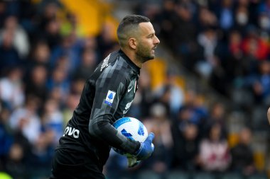 Inter 'in Samir Handanoviç portresi İtalyan futbolu Serie A maçı sırasında Udinese Calcio vs Inter - FC Internazionale at the Friuli - Dacia Arena stadyumu, Udine, İtalya - Fotoğraf: Ettore Griffon