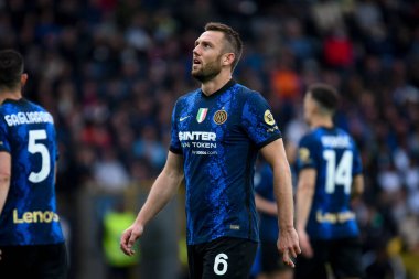 İtalya futbol takımı Serie A maçında Inter 'in Stefan de Vrij portresi Udinese Calcio vs Inter - FC Internazionale at the Friuli - Dacia Arena stadyumu, Udine, İtalya - Fotoğraf: Ettore Griffon