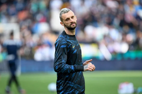 Inter Marcelo Brozovic Portret Tijdens Italiaanse Voetbal Serie Een Wedstrijd — Stockfoto