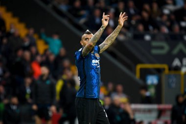 İtalya futbol takımı Serie A maçında Inter 'in Arturo Vidal portresi Udinese Calcio vs Inter - FC Internazionale at the Friuli - Dacia Arena stadyumu, Udine, İtalya, 1 Mayıs 2022 - Fotoğraf: Ettore Griffon