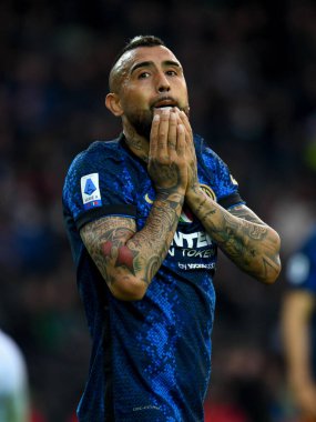 Inter 'in Arturo Vidal portresi İtalya futbolu Serie A maçı sırasında Udinese Calcio vs Inter - FC Internazionale at the Friuli - Dacia Arena stadyumu, Udine, İtalya, 1 Mayıs 2022 - Fotoğraf: Ettore Griffon