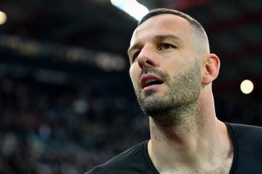 İtalya futbol takımı Serie A maçında Samir Handanoviç 'in portresi Udinese Calcio vs Inter - FC Internazionale at the Friuli - Dacia Arena stadyumu, Udine, İtalya - Fotoğraf: Ettore Griffon