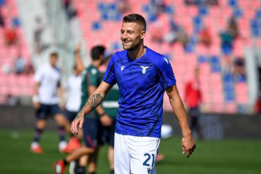 Lazio 'nun Sergej Milinkoviç-Saviç portresi İtalyan futbol takımı Serie A maçında Bologna FC' ye karşı SS Lazio (portreler arşivi) Bologna, İtalya 'daki Renato Dall' Ara stadyumunda, 3 Ekim 2021 - Fotoğraf: Ettore Griffon