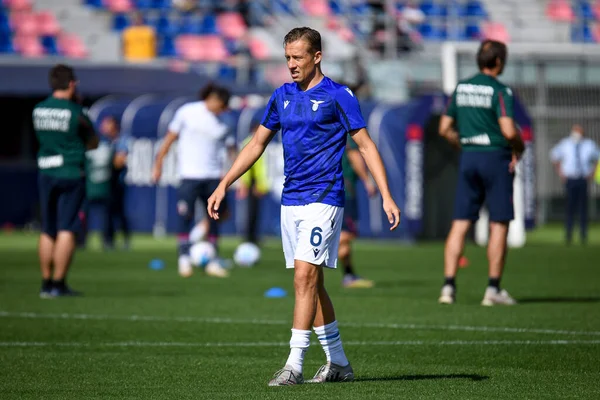 Lazio Lucas Leiva Portrait Italian Soccer Serie Match Bologna Lazio — Zdjęcie stockowe