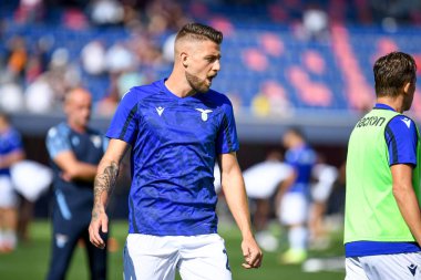 Lazio 'nun Sergej Milinkoviç-Saviç portresi İtalyan futbol takımı Serie A maçında Bologna FC' ye karşı SS Lazio (portreler arşivi) Bologna, İtalya 'daki Renato Dall' Ara stadyumunda, 3 Ekim 2021 - Fotoğraf: Ettore Griffon