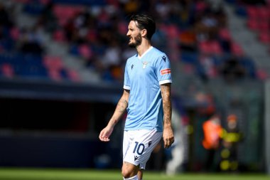 Lazio 'nun İtalya futbol takımı Serie A maçında Luis Alberto' nun portresi Bologna FC - SS Lazio (portre arşivi) maçı Bologna, İtalya 'da Renato Dall' Ara Stadyumu 'nda, 3 Ekim 2021