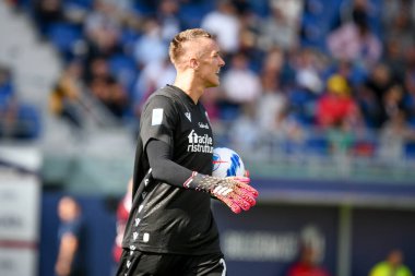 Bologna 'nın Lukasz Skorupski portresi İtalyan futbol takımı Serie A maçında Bologna FC - SS Lazio (portreler arşivi) maçı Bologna, İtalya' da Renato Dall 'Ara stadyumunda, 3 Ekim 2021 - Fotoğraf: Ettore Griffon