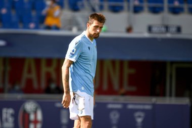 Lazio 'nun İtalya futbolu sırasındaki Francesco Acerbi portresi Serie A maçında Bologna FC, Bologna Dall' Ara Stadyumu 'nda SS Lazio' ya karşı (portreler) karşı, Bologna, İtalya 'da, 03 Ekim 2021 - Fotoğraf: Ettore Griffon