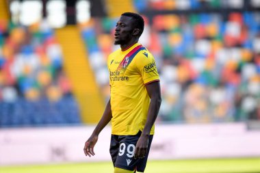 İtalyan futbol takımı Serie A 'da oynayan Bologna' lı Musa Barrow, Udinese Calcio ile Bologna FC (portreler) maçını 17 Ekim 2021 'de İtalya' nın Udine kentindeki Friuli - Dacia Arena stadyumunda yaptı.