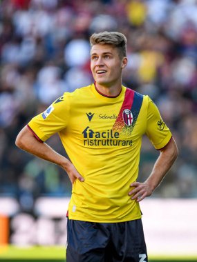 İtalyan futbolu Serie A maçında Bologna Svanberg, Udinese Calcio ile Bologna FC (portreler arşivi) maçını 17 Ekim 2021 'de Udine, İtalya' daki Dacia Arena stadyumunda yaptı.