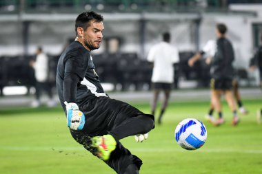 Venezia 'nın Sergio Romero portresi İtalyan futbolu Serie A maçında Venezia FC - ACF Fiorentina (portreler arşivi) maçı Venedik, İtalya' daki Pier Luigi Penzo stadyumunda, 18 Ekim 2021