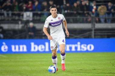 Fiorentina 'dan Nikola Milenkoviç İtalya futbolu serisi A maçında Venezia FC - ACF Fiorentina (portreler arşivi) maçı sırasında Venedik, İtalya' daki Pier Luigi Penzo stadyumunda, 18 Ekim 2021 - Fotoğraf: Ettore Griffon