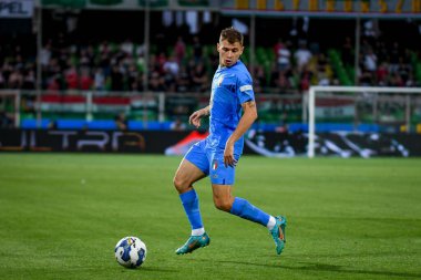 İtalya 'nın Nicolo Barella portresi UEFA Uluslar Ligi' nin İtalya ile Macaristan arasındaki (portreler) maçında Cesena, İtalya 'daki Dino Manuzzi stadyumunda, 07 Haziran 2022 - Fotoğraf: Ettore Griffon
