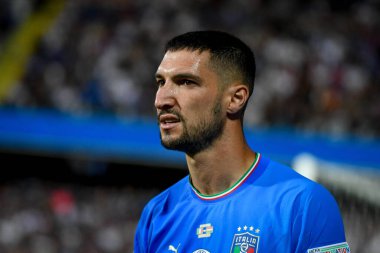 İtalya 'nın UEFA Uluslar Ligi maçında İtalya ile Macaristan' ın (portreleri) Cesena, İtalya 'daki Dino Manuzzi stadyumunda oynanan Matteo Politano portresi, 7 Haziran 2022 - Fotoğraf: Ettore Griffon