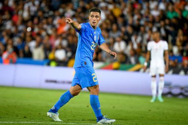 İtalya 'nın Giacomo Raspadori portresi UEFA Uluslar Ligi maçında İtalya - Macaristan (portreler) maçı sırasında Cesena, İtalya' daki Dino Manuzzi stadyumunda, 07 Haziran 2022 - Fotoğraf: Ettore Griffon