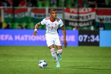 Macaristan 'ın Loic Nego Portresi UEFA Uluslar Ligi İtalya - Macaristan (portreler) maçı sırasında Cesena, İtalya' daki Dino Manuzzi stadyumunda çekildi.