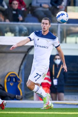 Lazio's Adam Marusic portrait in action  during  italian soccer Serie A match Hellas Verona FC vs SS Lazio (portraits archive) at the Marcantonio Bentegodi stadium in Verona, Italy, October 24, 2021 - Credit: Ettore Griffon