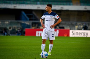 Lazio 'nun İtalyan futbolu Serie A maçında Raul Moro portresi, 24 Ekim 2021' de İtalya 'nın Verona kentindeki Marcantonio Bentegodi Stadyumu' nda Hellas Verona FC 'ye karşı SS Lazio (portreler arşivi) maçında çekildi.