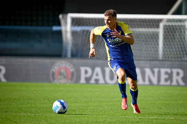 Verona Darko Lazovic Portrait Italian Soccer Serie Match Hellas Verona — ストック写真