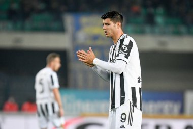 Alvaro Morata (Juventus) portrait  during  italian soccer Serie A match Hellas Verona FC vs Juventus FC (portraits archive) at the Marcantonio Bentegodi stadium in Verona, Italy, October 30, 2021 - Credit: Ettore Griffon